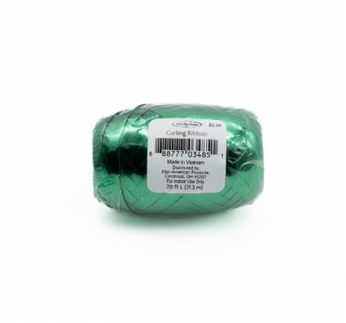 Holiday Home® Curl Ribbon - Green Poly Perspective: front