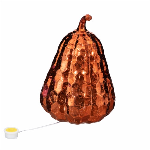 Holiday Home LED Facted Plastic Gourd - Orange Perspective: front