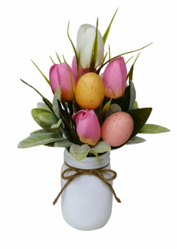 Holiday Home Easter Floral Decor Perspective: front