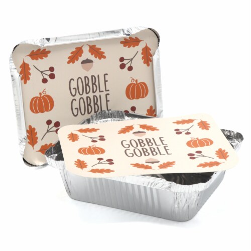 Holiday Home Fall Harvet Foil Rectangle To Go Aluminum Containers