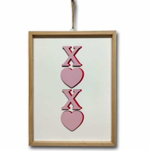 Holiday Home 8-Inch Block Sign - XOXO Perspective: front