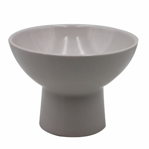 HD Designs Ceramic Footed Bowl - White Perspective: front