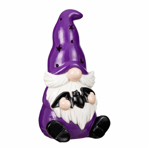 Holiday Home Ceramic Gnome Purple Perspective: front