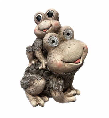 HD Designs Outdoors Stacked Frogs Garden Decor Perspective: front