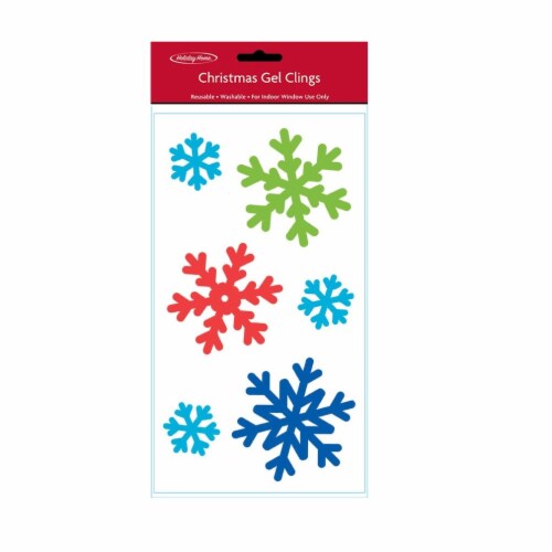Holiday Home Gel Window Cling Christmas Holiday Décor Perspective: front