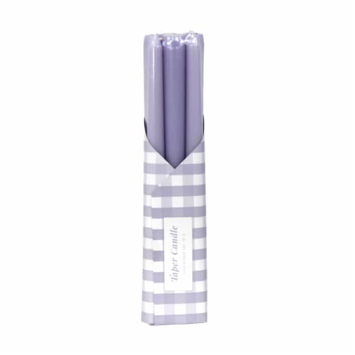 Silkcraft Wrapped Taper Candle - Purple Perspective: front