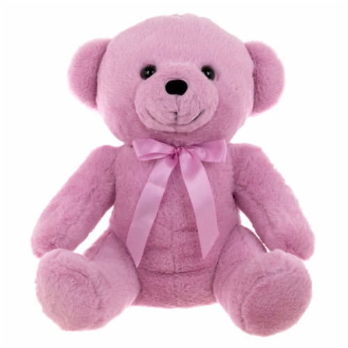 Holiday Home Teddy Bear Plush - Pink Perspective: front