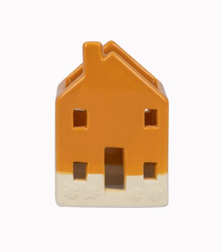 Holiday Home Harvest Yellow Dolomite House Thanksgiving Fall Table Decor Perspective: front