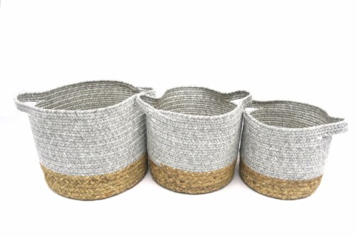 HD Designs Large Fabric Rope Basket Perspective: front
