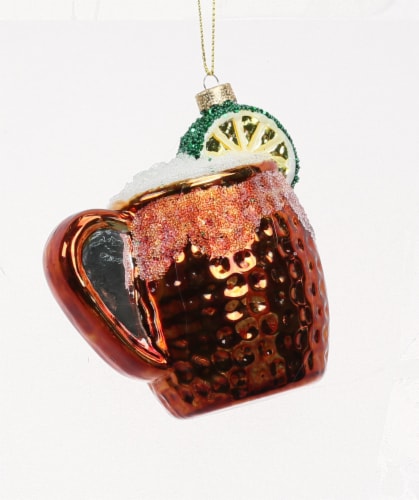 Holiday Home Beer Mug Ornament Perspective: front