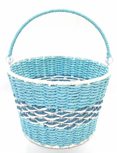 Holiday Home® Easter Two Tone Rope Basket - Blue Perspective: front