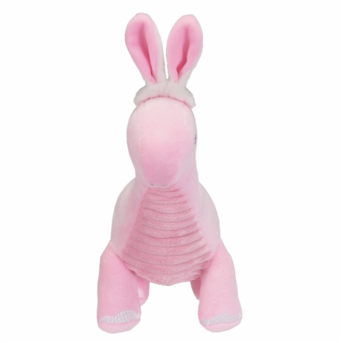 Holiday Home Dino with Bunny Ears Plush - Pink Perspective: front
