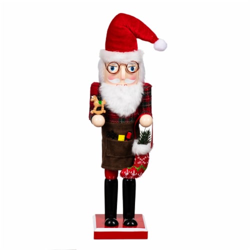 Holiday Home® Nutcracker Santa with Stocking Perspective: front