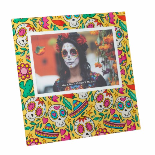 Holiday Home Glass Photo Frame - Yellow Perspective: front