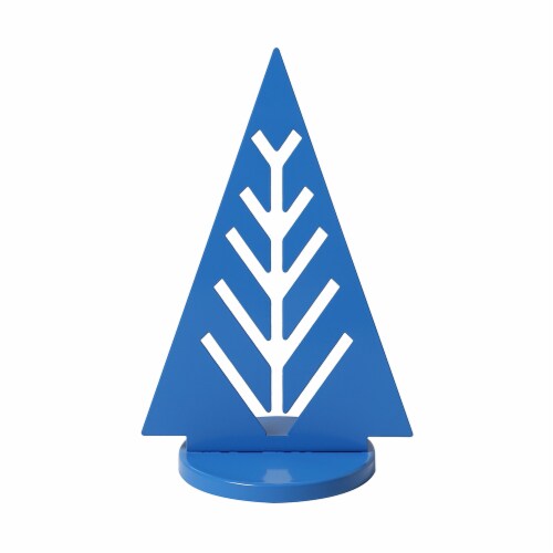 HD Designs Metal Christmas Tree - Blue Perspective: front