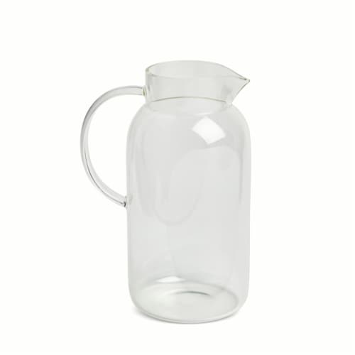 Dash of That Clear Glass Round Pitcher Perspective: front