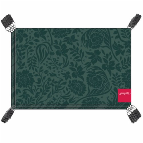 Holiday Home Holiday Placemats - Floral Damask Perspective: front