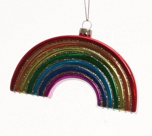 Holiday Home Rainbow Ornament Christmas Decor Perspective: front