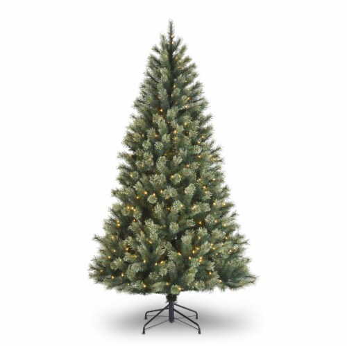 Holiday Home 7' Nevada Outswept Pine Christmas Decor - Clear Lights Perspective: front
