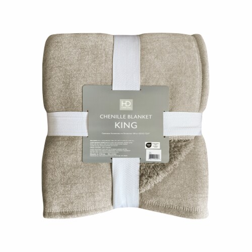 HD Designs Chenille Sherpa Blanket - Tan Perspective: front