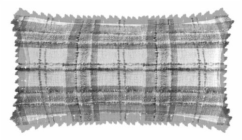 HD Designs Woven Plaid Pillow - Gray Perspective: front
