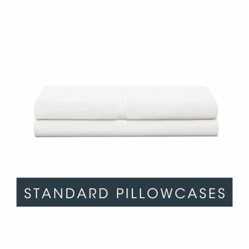 Modavari 500 Thread Count Egyptian Cotton Standard Pillow Case - White Perspective: front