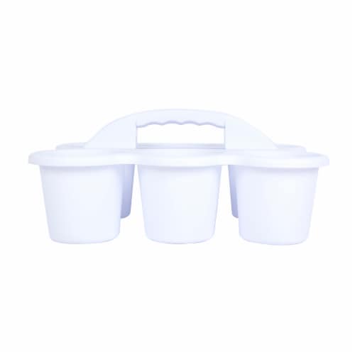 OfficeWorks 6 Cup Caddy - White Perspective: front