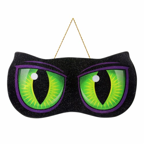 Holiday Home® Green Animated Scary Eyes Halloween Decoration Perspective: front