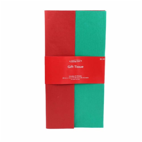 Holiday Home® Solid Green Red/Green Tissue Perspective: front