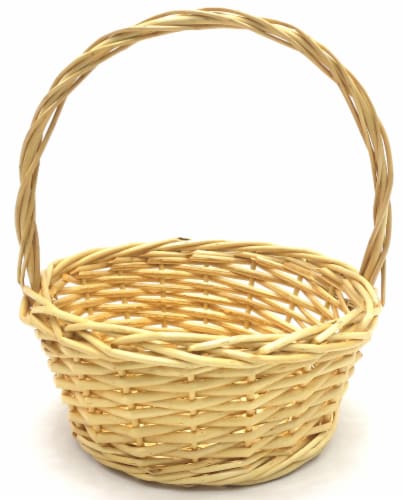 Holiday Home Easter Split Willow Basket - Natural Perspective: front