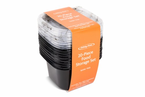 Holiday Home® Black Web Square Halloween Meal Prep Containers, 20 pc - Food  4 Less