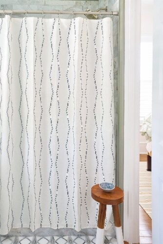 SDS for HD Designs Fabric Shower Curtain - Linear Print Perspective: front
