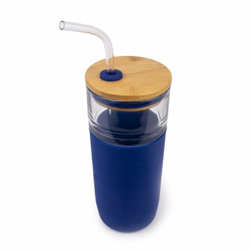 Glass Tumbler with Straw - 20 oz.