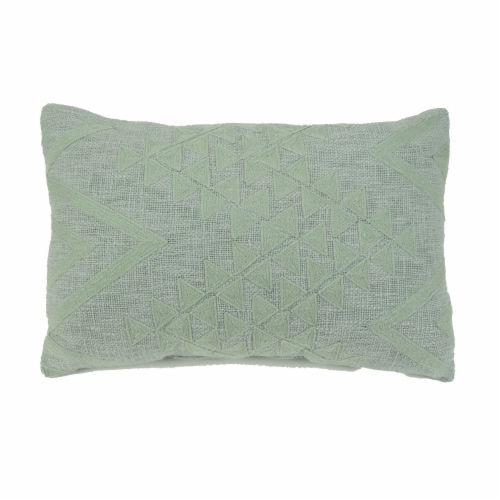 HD Designs Geometric Motif Decor Pillow - Gray Perspective: front