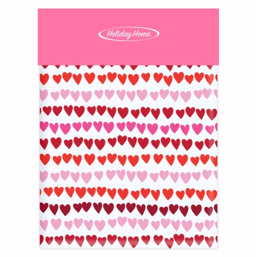Holiday Home Valentine's Day Hearts Peva Vinyl Tablecloth Perspective: front