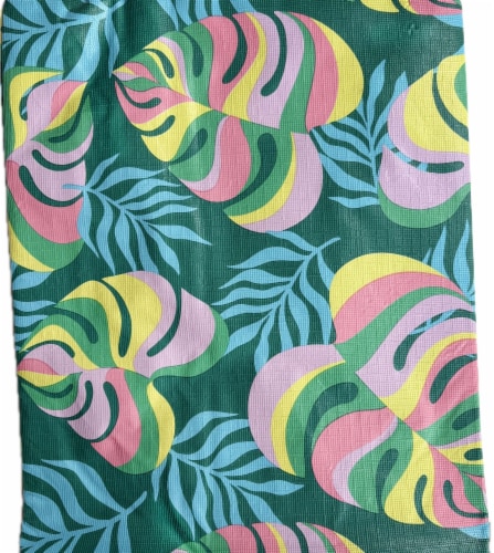 Everyday Living Weighted Viny Tablecloth - Multi Palm Perspective: front