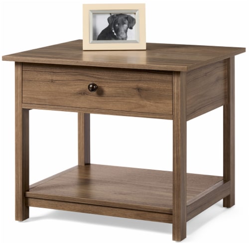 Everyday Living Walnut End Table Perspective: front