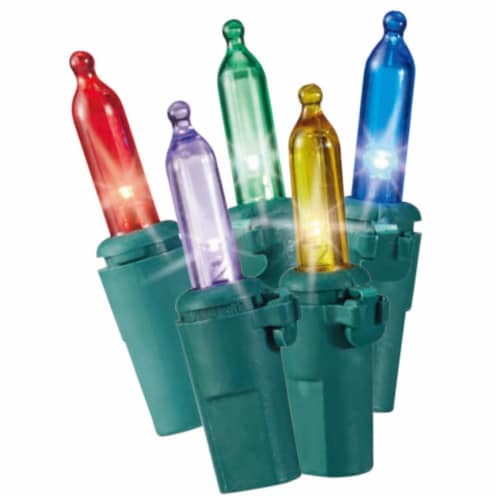 Holiday Home® LED Green Wire Mini Christmas Lights - Multi Perspective: front