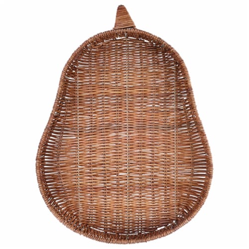 SDS for HD Designs Harvest Large Rattan Pear Shaped Serving Tray Perspective: front
