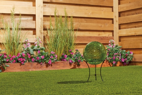 HD Designs Outdoors Crackle Gazing Green Ball Perspective: front