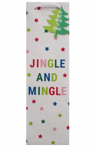 Holiday Home Jingle and Mingle Christmas Wine Bag Perspective: front