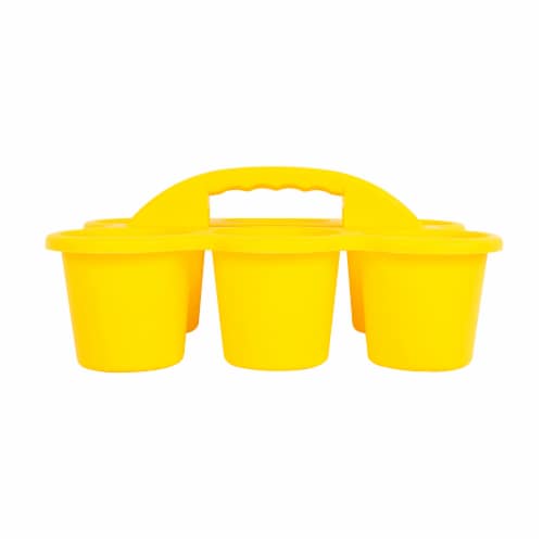 OfficeWorks 6 Cup Caddy - Yellow Perspective: front
