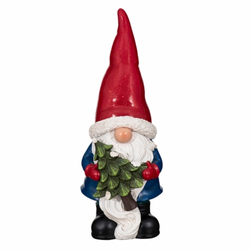 Holiday Home Gnome with Tree - Red Perspective: front
