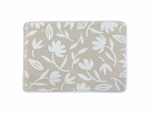 HD Designs Performance Memory Foam Printed Bath Rug - Tea Perspective: front