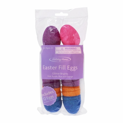 Holiday Home Glitter Warm Bright Easter Fill Eggs Perspective: front