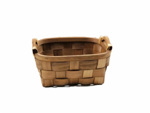 HD Designs Small Rectangular Woodchip Basket Perspective: front