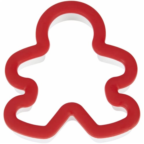 Holiday Home Gingerbread Boy Grippy Cookie Cutter Perspective: front