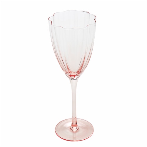 Sewing Down South 11.2 Ounce Scalloped Wine Glass Perspective: front