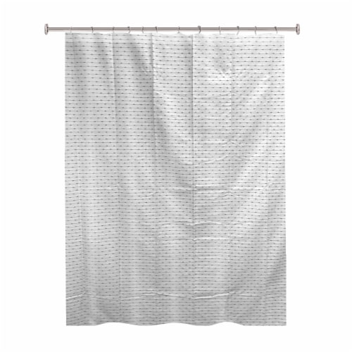 Splash Home Fabric Shower Curtain - Grey Perspective: front