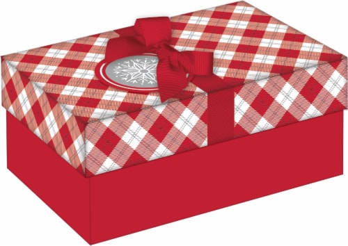 Holiday Home Small Rectangular Gift Box - Red Perspective: front